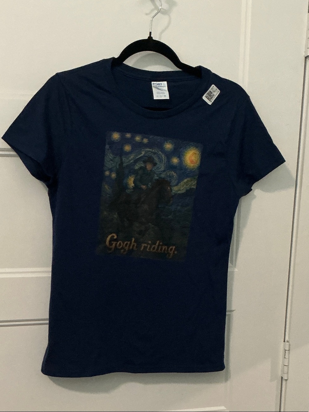 Port and Company Navy 'Gogh Riding' Short Sleeve Tee